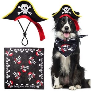Pirate Pet Costume - Hat and Bandana - NWOT